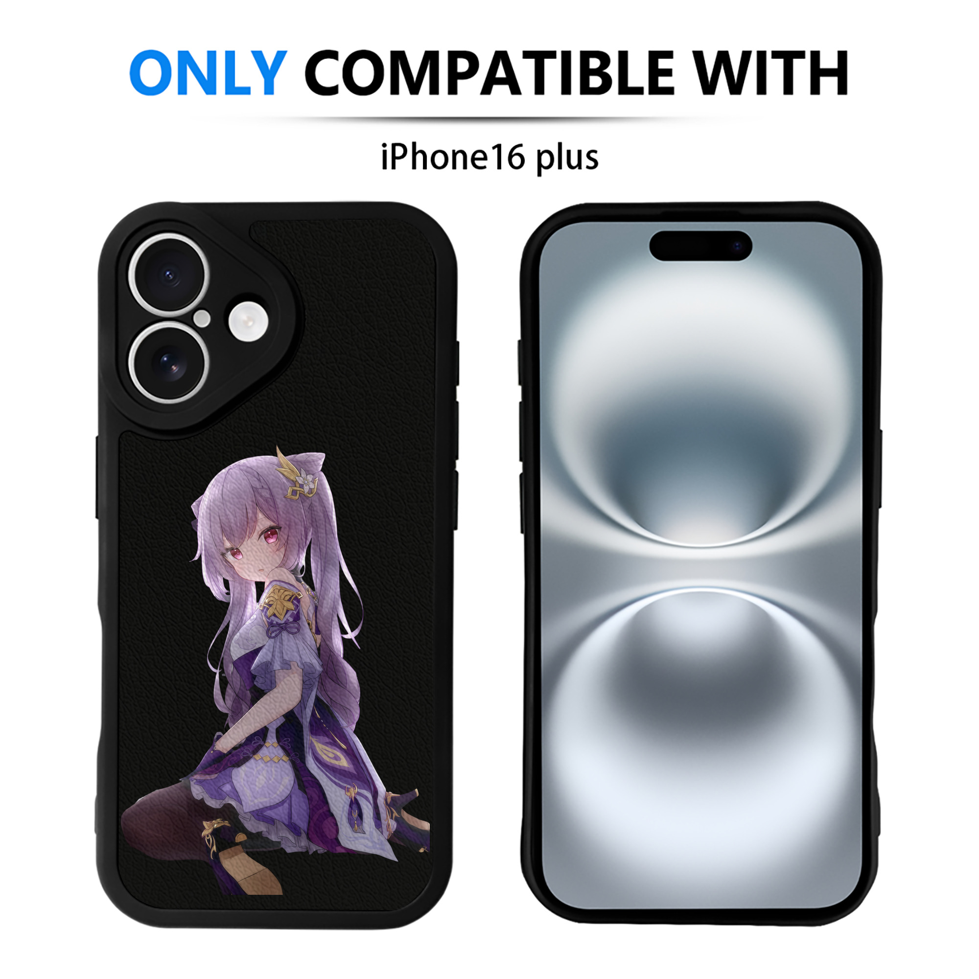 げんし神 刻晴 こくせい genshin Kokusei 【iPhone 16シリーズ対応】シリコンスマホケース（レザー調） 材質：シリコン